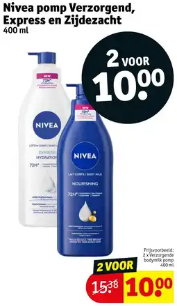 Kruidvat Nivea pomp Verzorgend, Express en Zijdezacht aanbieding
