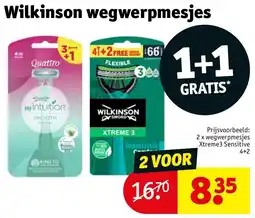 Kruidvat Wilkinson Wegwerpmesjes aanbieding