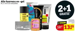 Kruidvat Alle Haarwax en Gel aanbieding