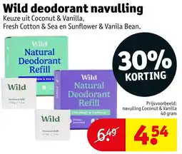Kruidvat Wild deodorant navulling aanbieding