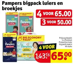 Kruidvat Pampers bigpack luiers en broekjes aanbieding