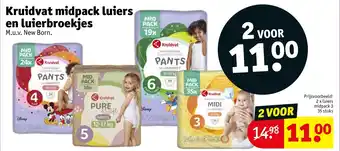 Kruidvat Kruidvat Midpack Luiers en Luierbroekjes aanbieding