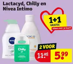 Kruidvat Lactacyd, Chilly en Nivea Intimo aanbieding