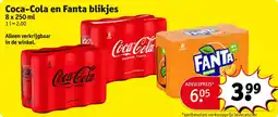 Kruidvat Coca-Cola en Fanta blikjes aanbieding
