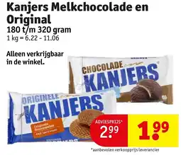 Kruidvat Kanjers Melkchocolade en Original aanbieding
