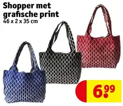 Kruidvat Shopper met grafische print aanbieding