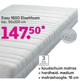 Leen Bakker Easy 1600 elastifoam aanbieding