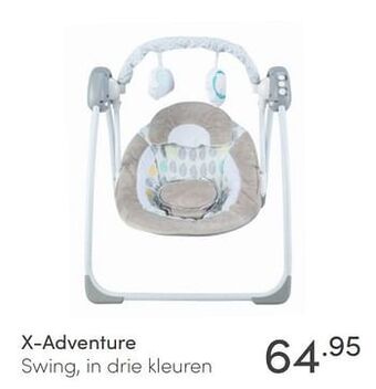 Baby & Tiener X-adventure swing, in drie kleuren aanbieding
