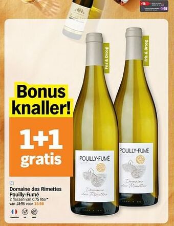 Albert Heijn Domaine des rimettes pouilly-fumé aanbieding