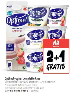 Jumbo Optimel yoghurt en platte kaas aanbieding
