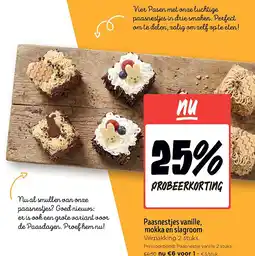 Jumbo Paasnestjes vanille, mokka en slagroom aanbieding