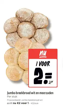 Jumbo Jumbo breekbrood wit en meerzaden aanbieding