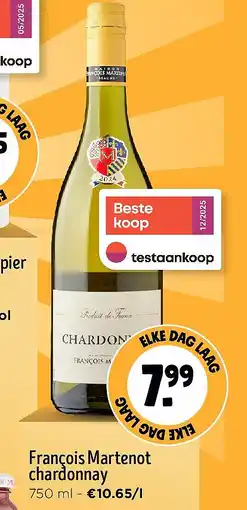 Jumbo François Martenot chardonnay aanbieding