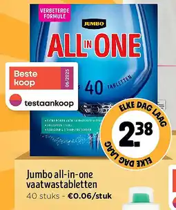 Jumbo Jumbo all-in-one vaatwastabletten aanbieding
