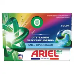 Albert Heijn Ariel 4-in-1 pods color wasmiddelcapsules aanbieding