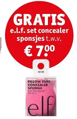 Kruidvat e.l.f. set concealer sponsjes aanbieding