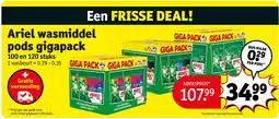 Kruidvat Ariel wasmiddel pods gigapack aanbieding