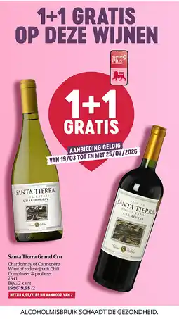 Delhaize Santa Tierra Grand Cru aanbieding