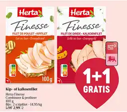 Delhaize Kip- of kalkoenfilet aanbieding