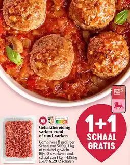 Delhaize Gehaktbereiding varken-rund of rund-varken aanbieding