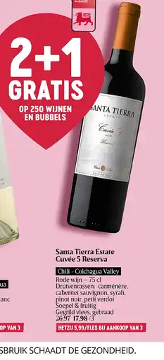 Delhaize Santa Tierra Estate Cuvée 5 Reserva aanbieding
