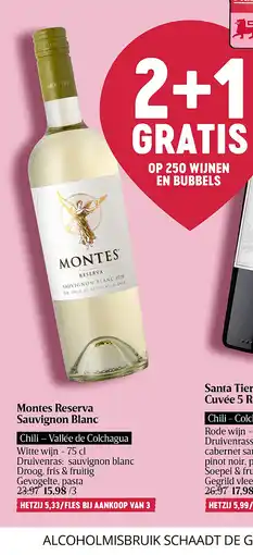 Delhaize Montes Reserva Sauvignon Blanc aanbieding