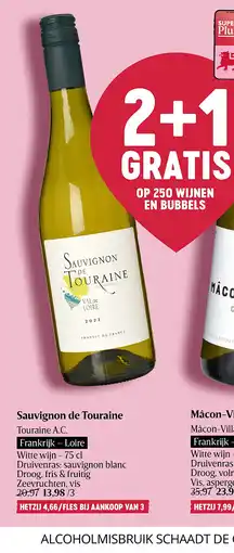 Delhaize Sauvignon de Touraine aanbieding