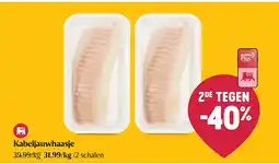 Delhaize Kabeljauwhaasje aanbieding