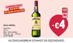 Delhaize Ierse whisky aanbieding