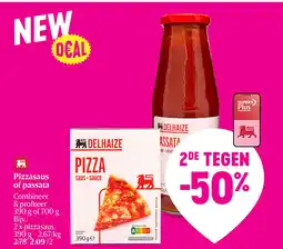 Delhaize Pizzasaus of passata aanbieding