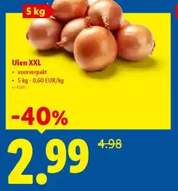 Lidl Uien XXL aanbieding