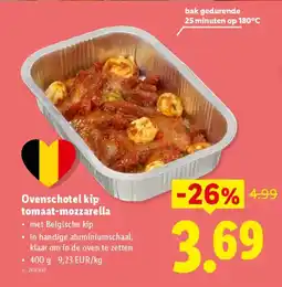 Lidl Ovenschotel kip tomaat-mozzarella aanbieding