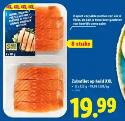 Lidl Zalmfilet op huid XXL aanbieding