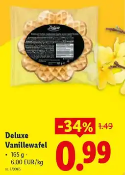Lidl Deluxe Vanillewafel aanbieding