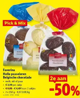 Lidl Favorina Holle Paaseieren Belgische Chocolade aanbieding