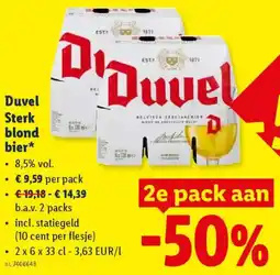 Lidl Duvel Sterk Blond Bier aanbieding