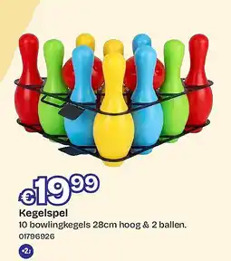 Dreamland Kegelspel 10 bowlingkegels 28cm hoog & 2 ballen aanbieding
