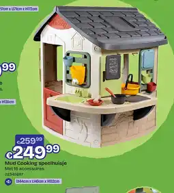 Dreamland Mud Cooking speelhuisje Met 16 accessoires aanbieding