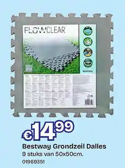 Dreamland Bestway Grondzeil Dalles 9 stuks van 50x50cm aanbieding