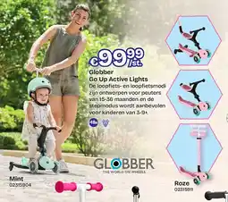 Dreamland Globber Go Up Active Lights Roze aanbieding