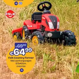 Dreamland Falk Country Farmer Met aanhangwagen 123x42cm aanbieding