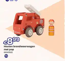 Dreamland Houten brandweerwagen met pop aanbieding
