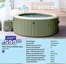 Dreamland Olive Green Bubble Spa aanbieding