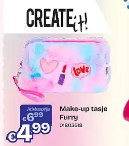 Dreamland Make-up tasje Furry aanbieding