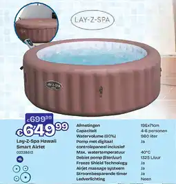 Dreamland Lay-Z-Spa Hawaii Smart AirJet aanbieding