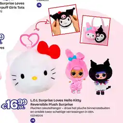 Dreamland L.O.L Surprise Loves Hello Kitty Reversible Plush Surprise aanbieding