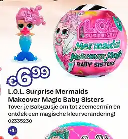 Dreamland L.O.L. Surprise Mermaids Makeover Magic Baby Sisters aanbieding