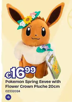 Dreamland Pokemon Spring Eevee with Flower Crown Pluche 20cm aanbieding