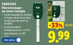 Lidl Parkside Dierenverjager op Zonne Energie aanbieding