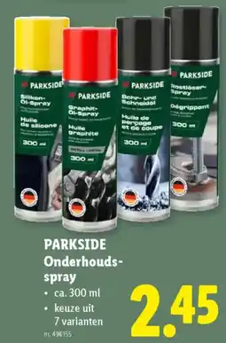 Lidl Parkside Onderhoudsspray aanbieding